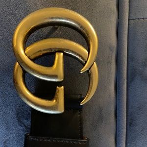 Gucci red and green woven belt